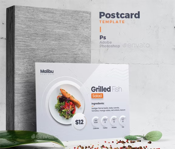 Restaurant Postcard Templates 30+ Free Food Postcard Designs